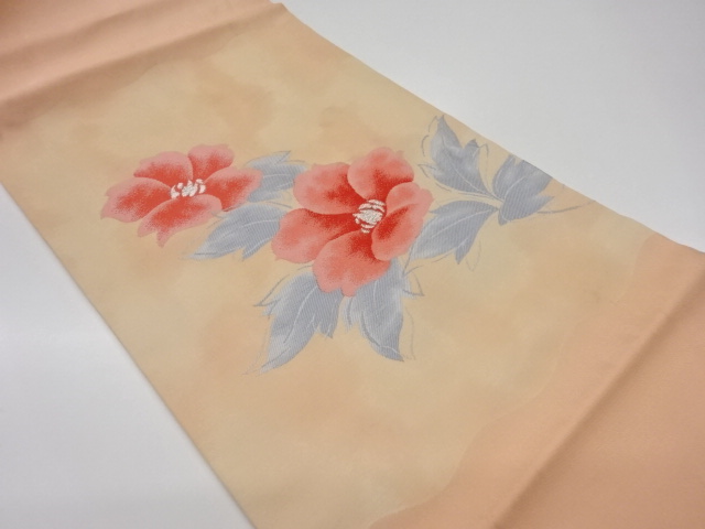 リサイクル　草花模様織出し名古屋帯